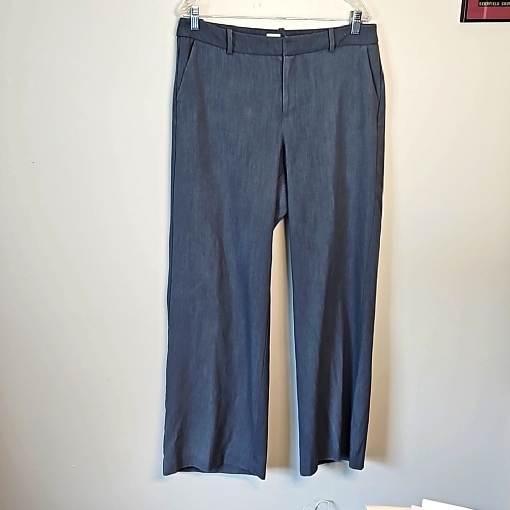 A New Day Tweed Wide Leg Dress Pants Gray Size 12